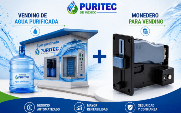 Vending de Agua Purificada y Monedero para Vending: La Combinación Perfecta para un Negocio Automatizado
